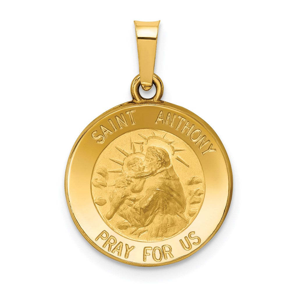 Die struck;14k Yellow gold;Hollow;Engravable;Polished & satin