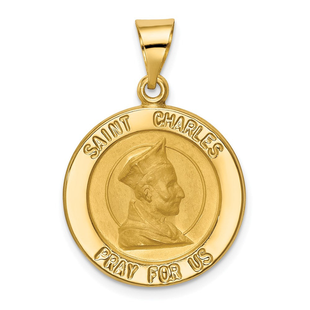 Die struck;14k Yellow gold;Hollow;Polished & satin