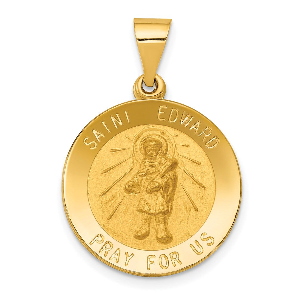 Die struck;14k Yellow gold;Hollow;Engravable;Polished & satin