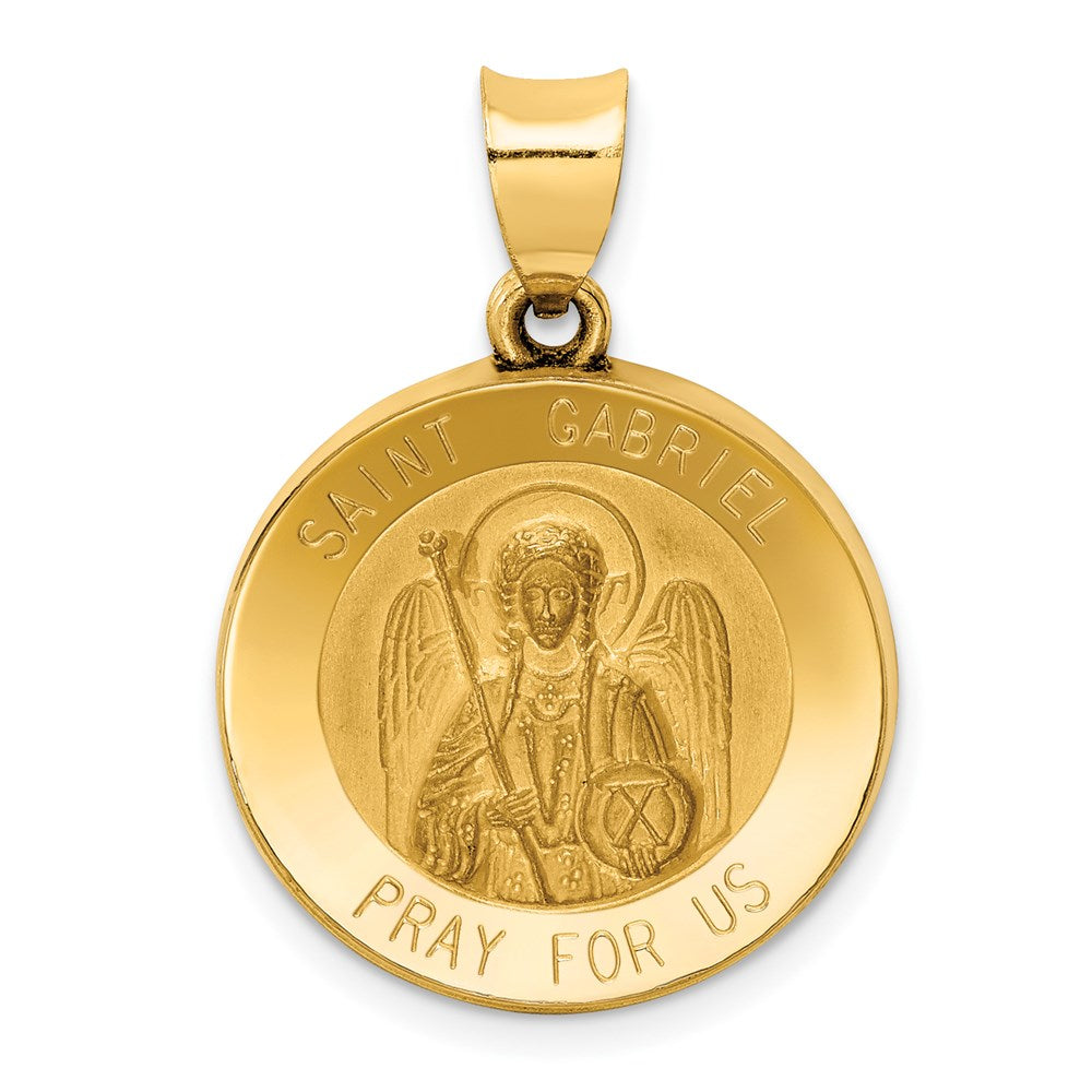 Die struck;14k Yellow gold;Hollow;Engravable;Polished & satin