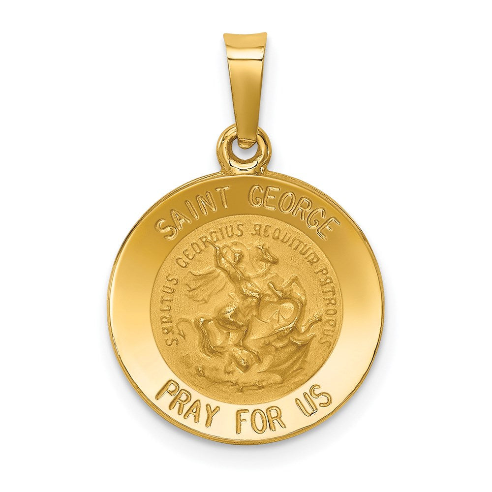 Die struck;14k Yellow gold;Hollow;Engravable;Polished & satin