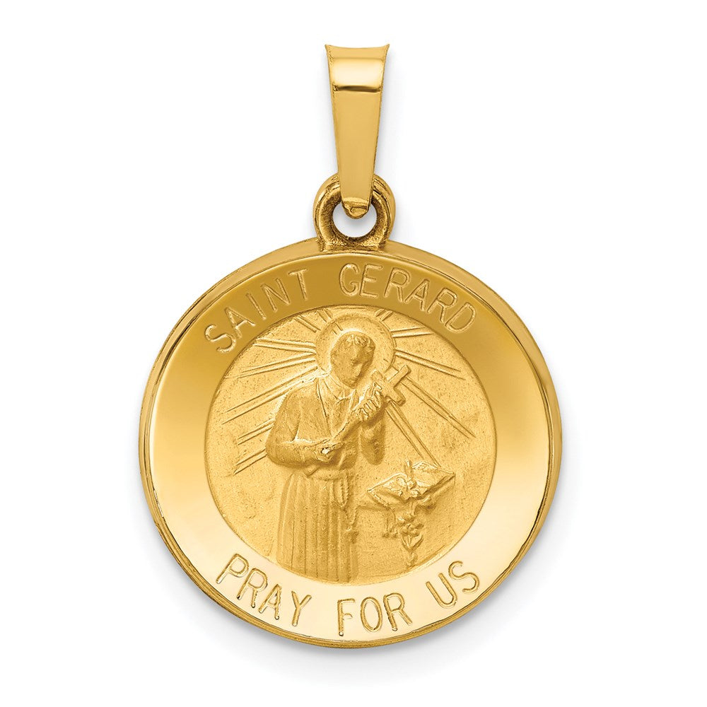 Die struck;14k Yellow gold;Hollow;Engravable;Polished & satin