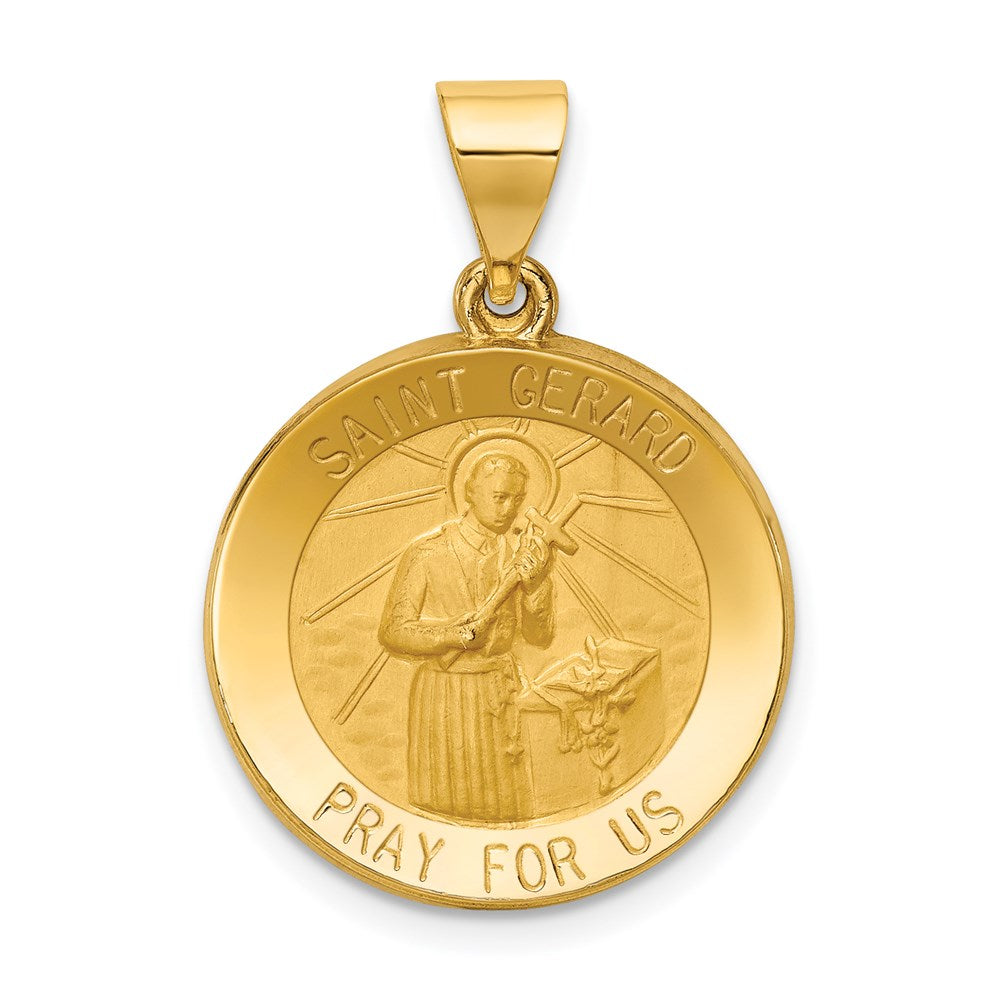 Die struck;14k Yellow gold;Hollow;Engravable;Polished & satin