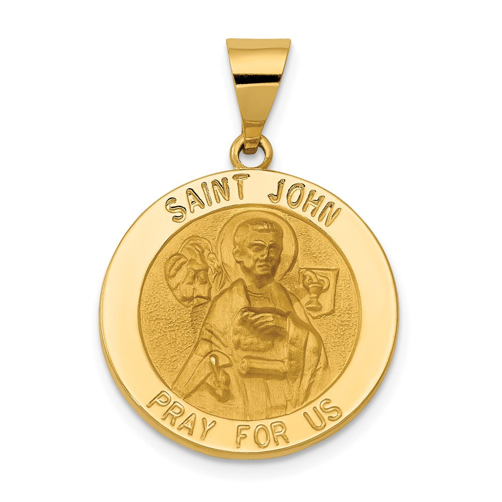 Die struck;14k Yellow gold;Hollow;Engravable;Polished & satin
