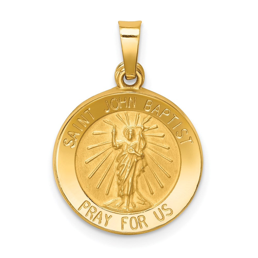 Die struck;14k Yellow gold;Hollow;Engravable;Polished & satin;Satin Back