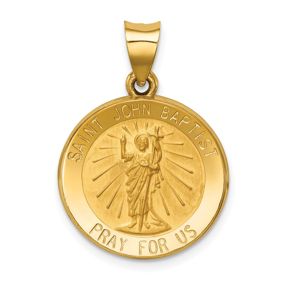 Die struck;14k Yellow gold;Hollow;Engravable;Polished & satin;Satin Back