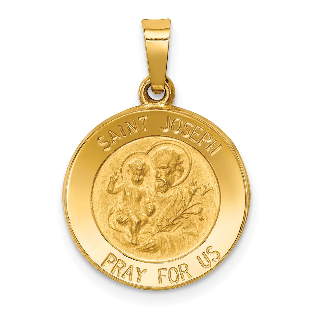 Die struck;14k Yellow gold;Hollow;Engravable;Polished & satin;Satin Back