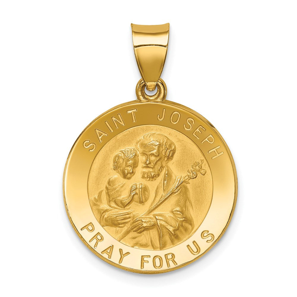 Die struck;14k Yellow gold;Hollow;Engravable;Polished back;Polished & satin