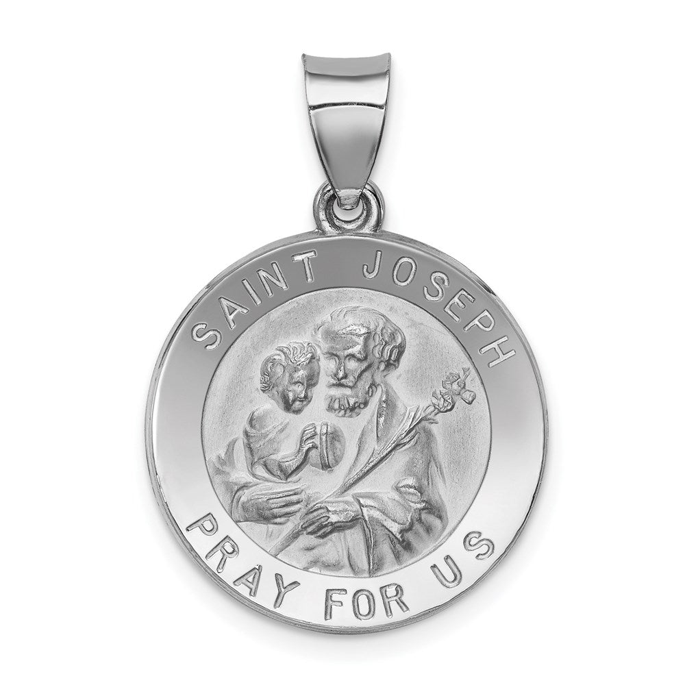 Die struck;14K White gold;Hollow;Engravable;Polished & satin;Satin Back