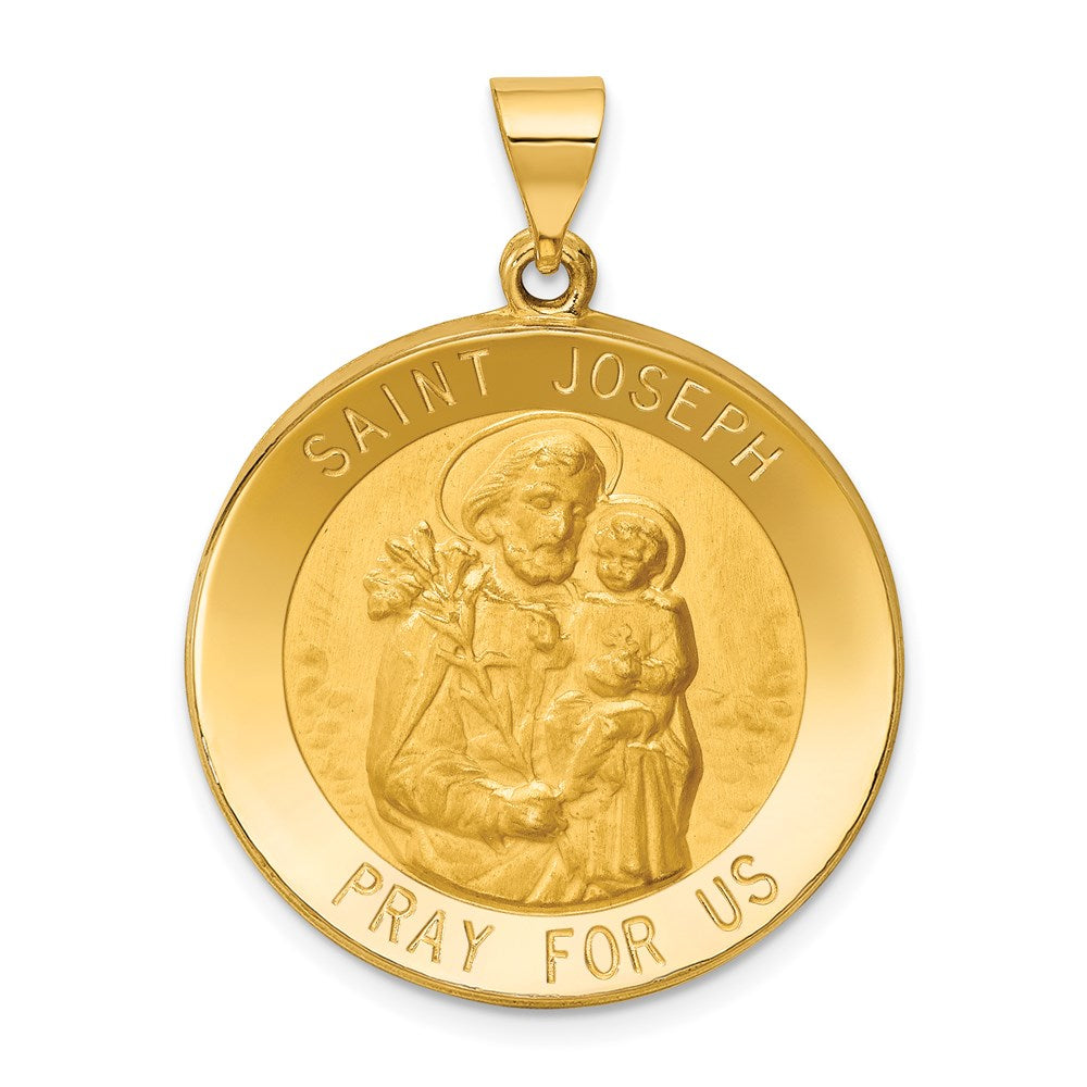 Die struck;14k Yellow gold;Hollow;Engravable;Screw back;Polished & satin