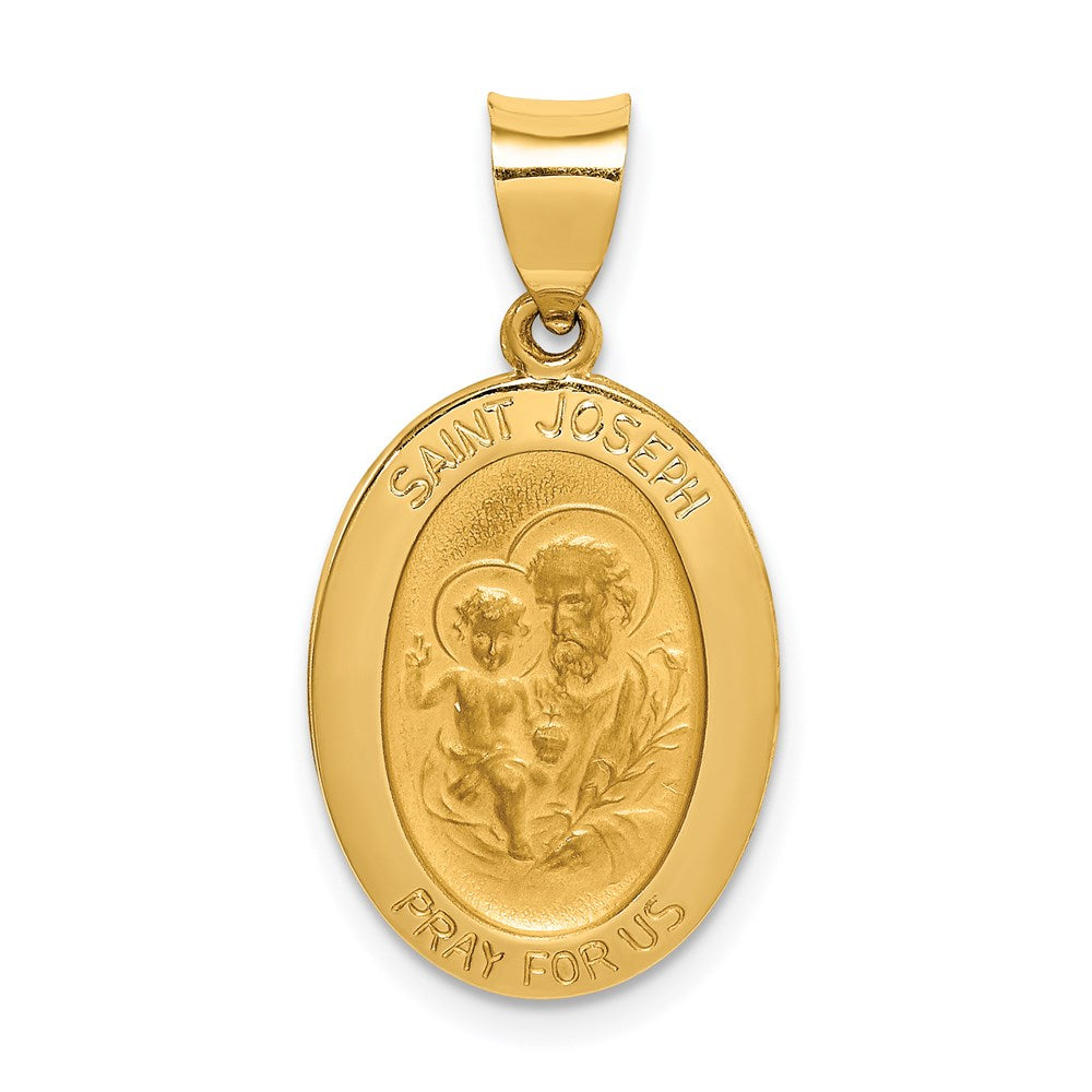 Die struck;14k Yellow gold;Hollow;Polished & satin;Satin Back