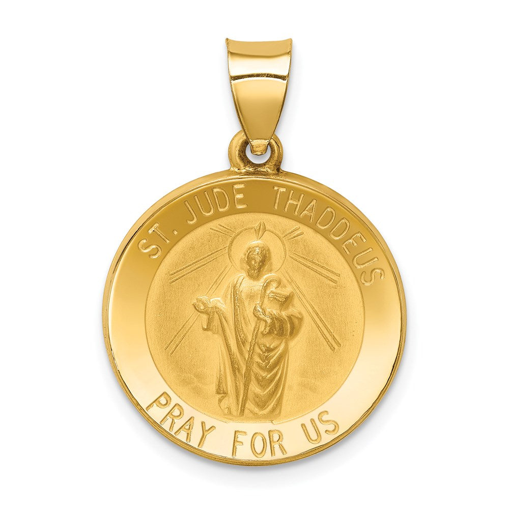 Die struck;14k Yellow gold;Hollow;Engravable;Polished & satin;Satin Back