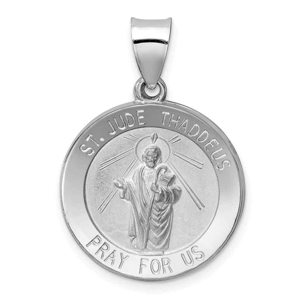 Die struck;14K White gold;Hollow;Engravable;Polished & satin;Satin Back