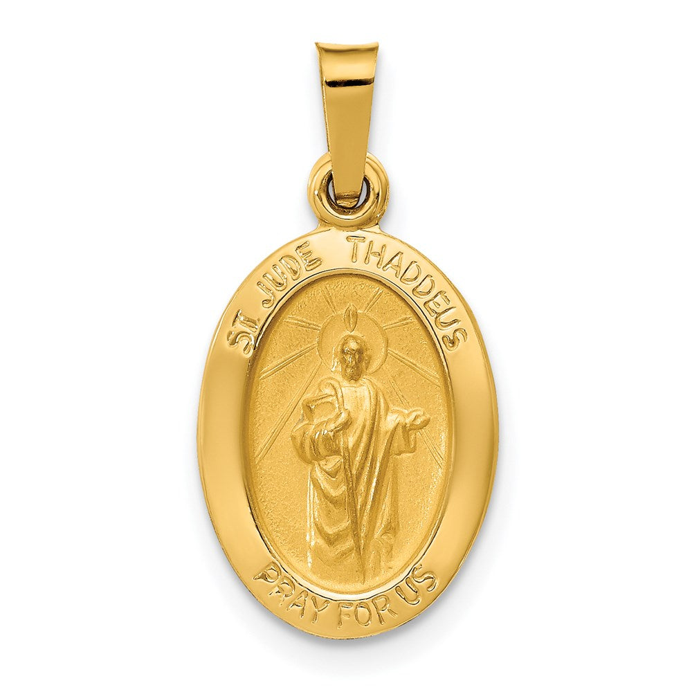 Die struck;14k Yellow gold;Hollow;Engravable;Polished & satin;Satin Back