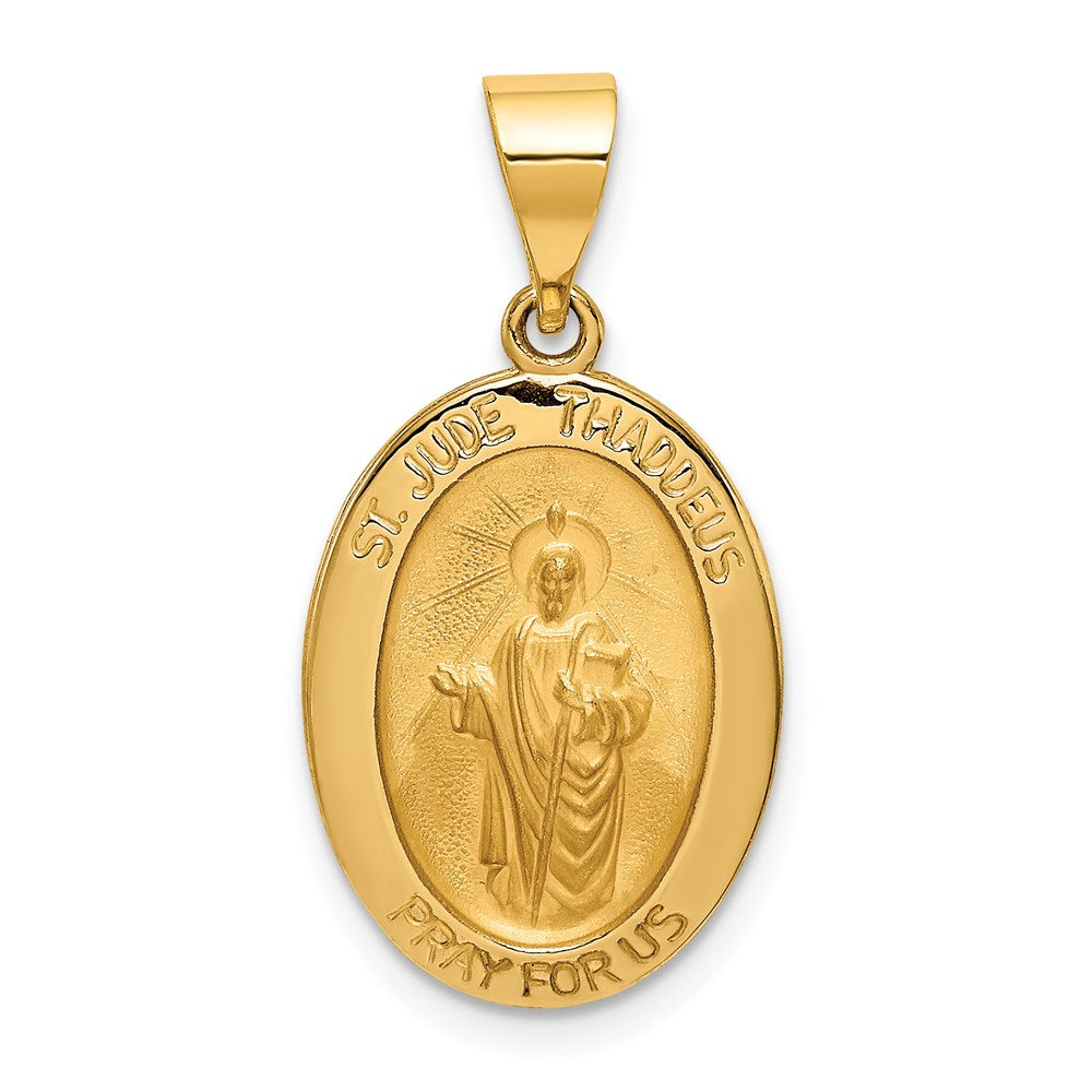Die struck;14k Yellow gold;Hollow;Engravable;Polished & satin;Satin Back