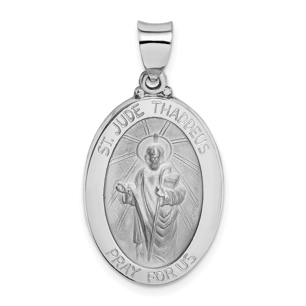 Die struck;14K White gold;Hollow;Engravable;Polished & satin;Satin Back