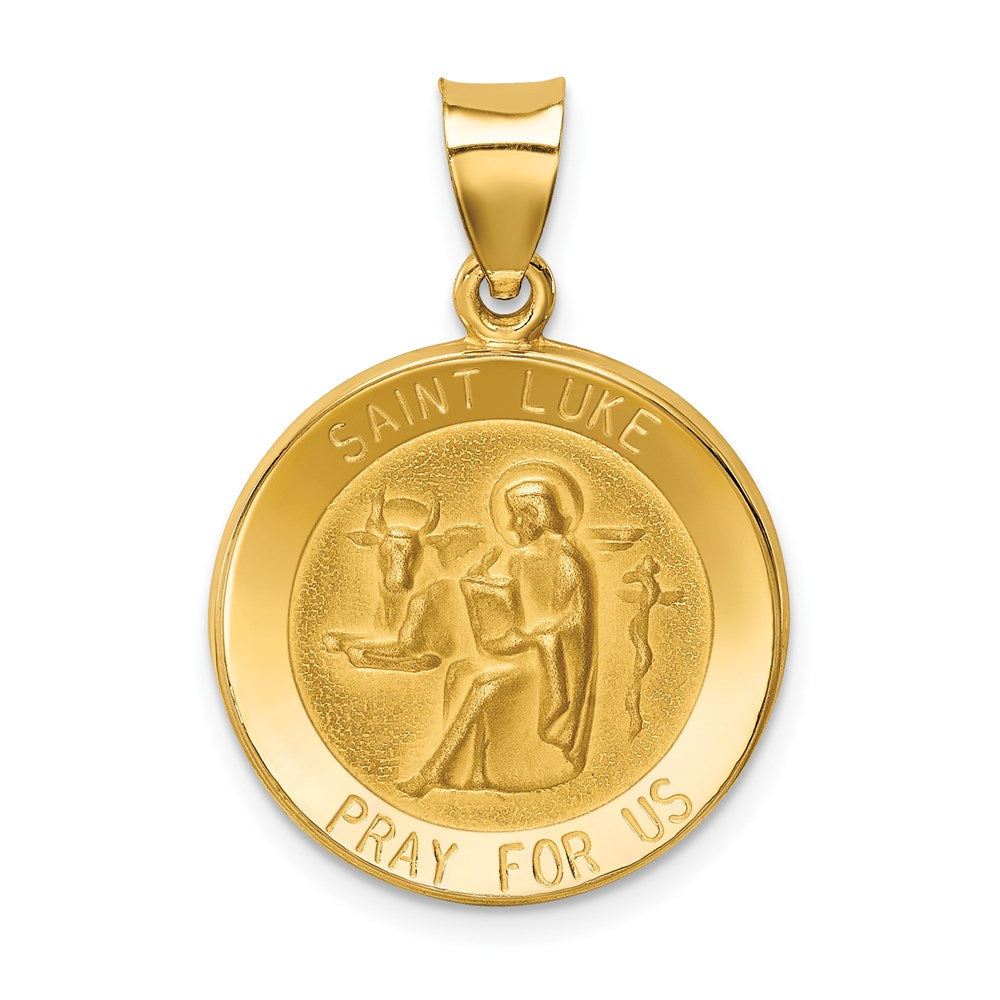 Die struck;14k Yellow gold;Hollow;Engravable;Polished & satin;Satin Back