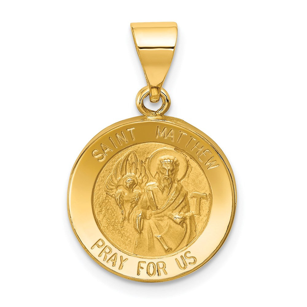 Die struck;14k Yellow gold;Hollow;Engravable;Polished & satin;Satin Back