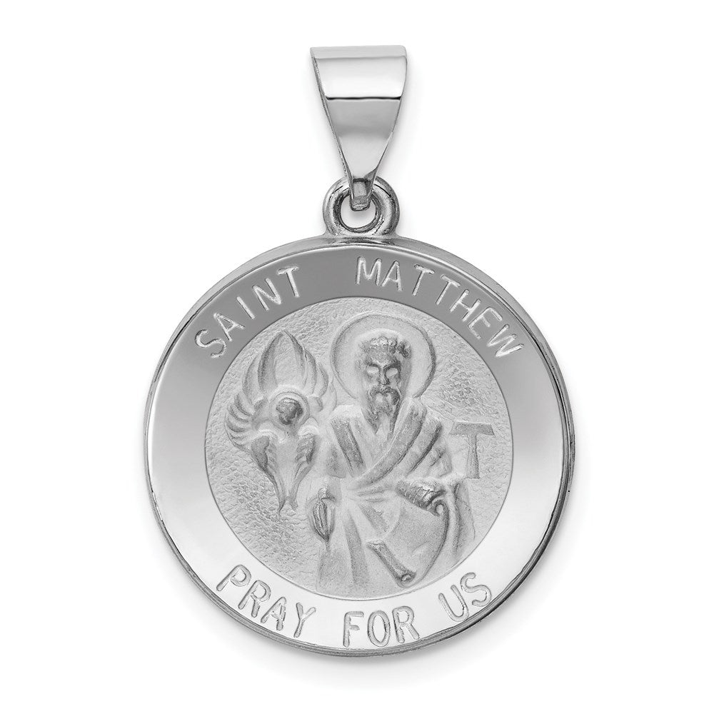 Die struck;14K White gold;Hollow;Engravable;Polished & satin;Satin Back