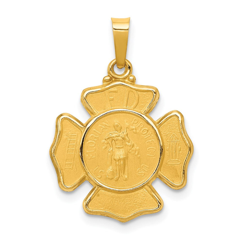 Die struck;14k Yellow gold;Polished & satin