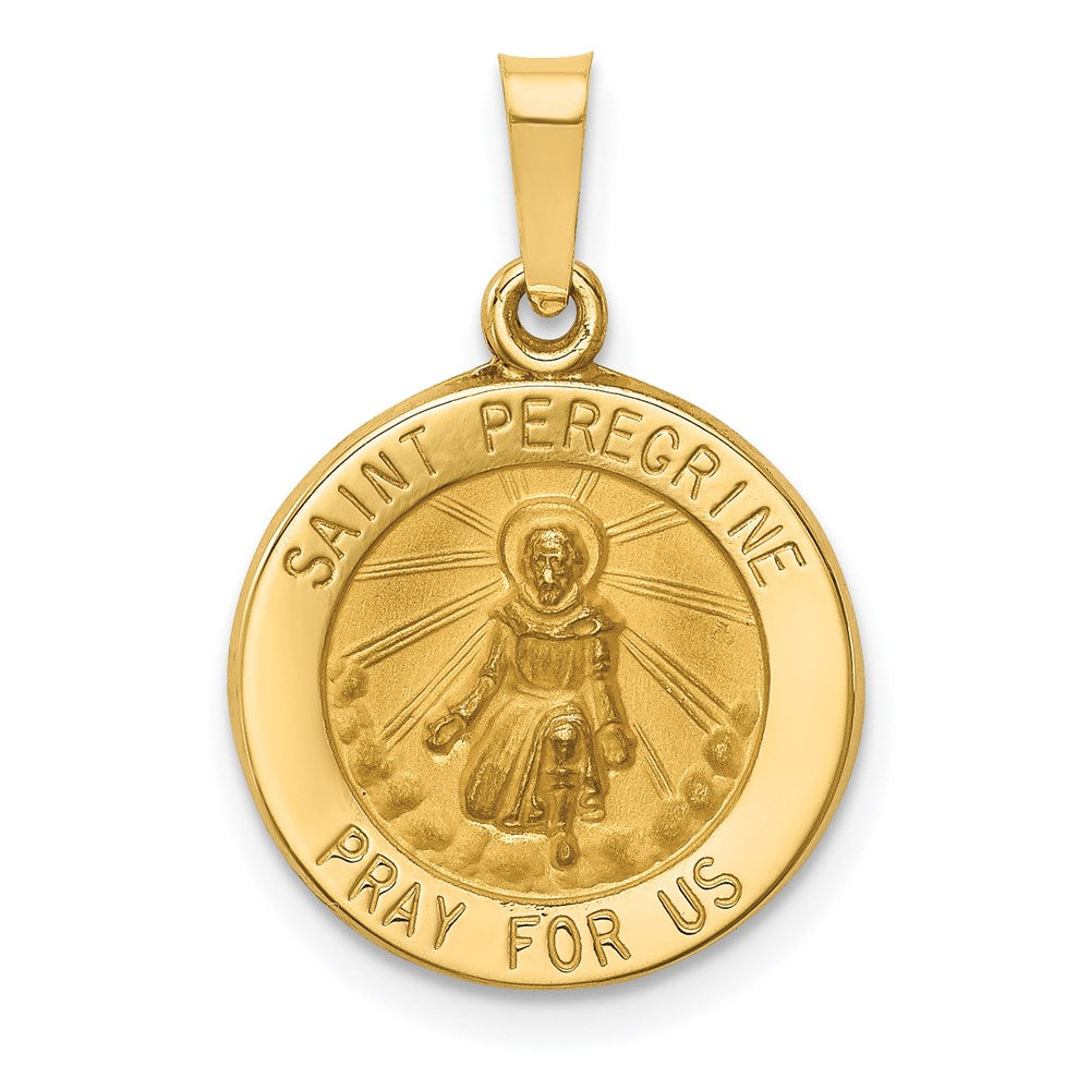 Die struck;14k Yellow gold;Hollow;Engravable;Polished & satin;Satin Back