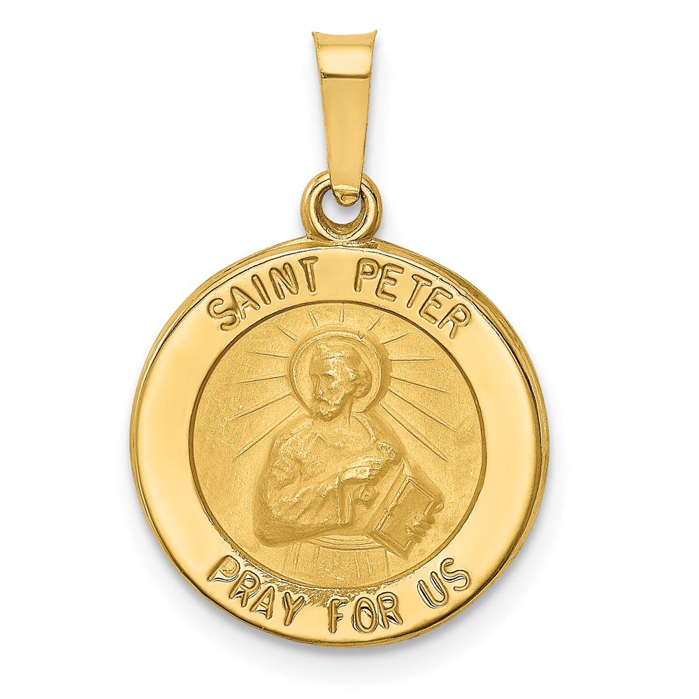 Die struck;14k Yellow gold;Hollow;Engravable;Polished & satin;Satin Back