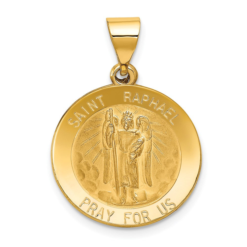 Die struck;14k Yellow gold;Hollow;Engravable;Polished & satin;Satin Back