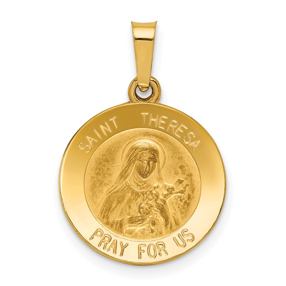 Die struck;14k Yellow gold;Hollow;Engravable;Polished & satin;Satin Back