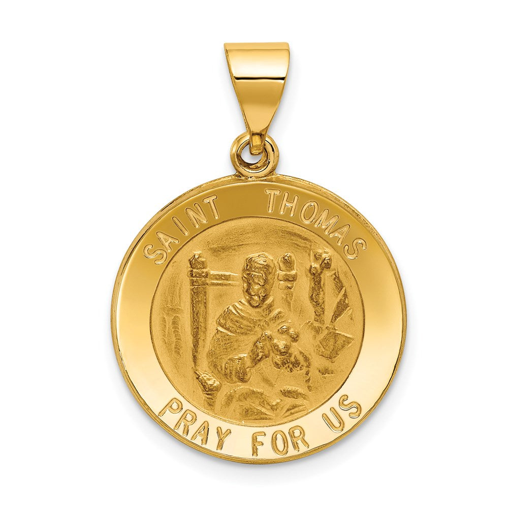 Die struck;14k Yellow gold;Hollow;Engravable;Polished & satin;Satin Back