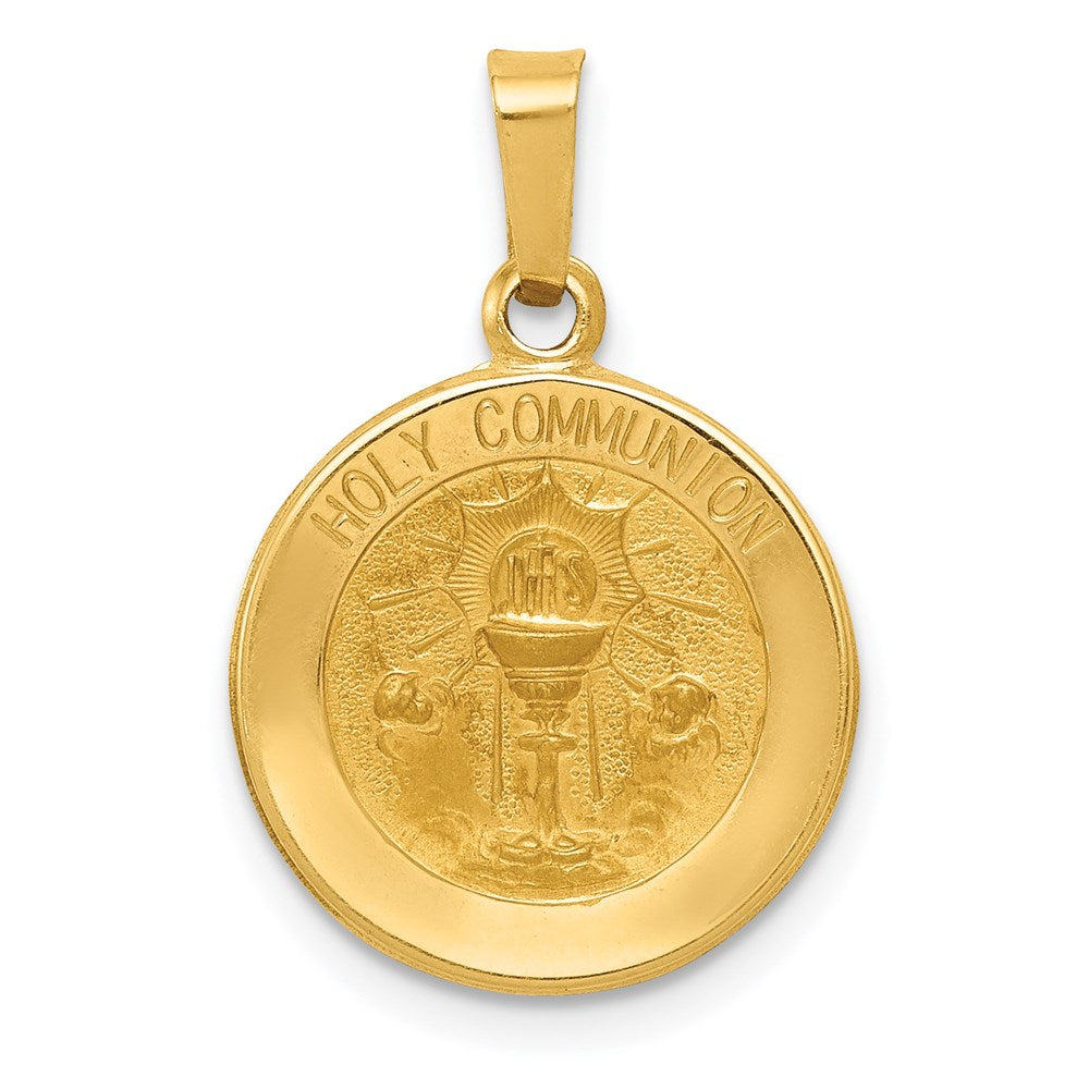 Solid;Die struck;14k Yellow gold;Engravable;Polished back;Polished & satin