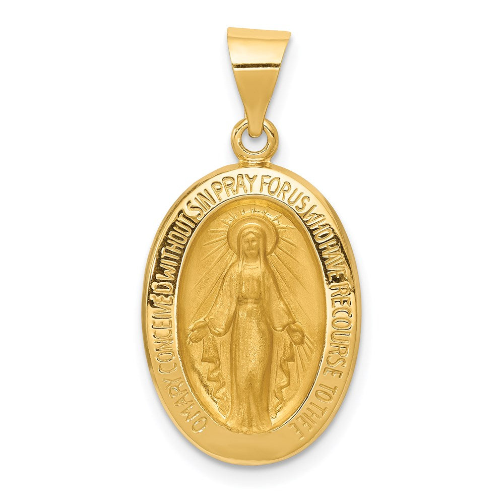 Die struck;14k Yellow gold;Hollow;Polished & satin