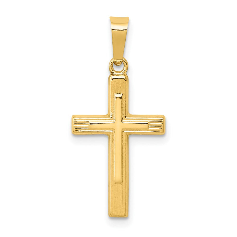 Solid;Polished;14k Yellow gold;Engravable;Textured