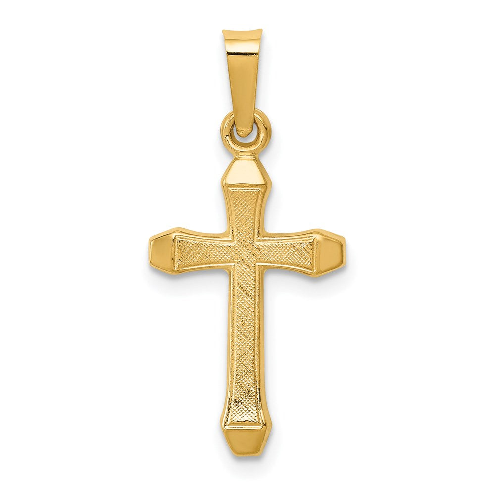 Polished;14k Yellow gold;Engravable;Textured