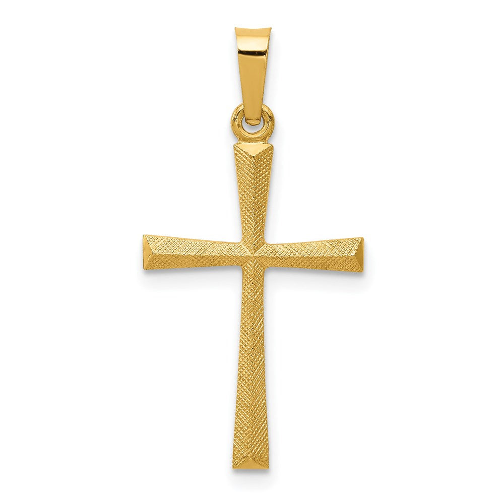 Polished;14k Yellow gold;Textured