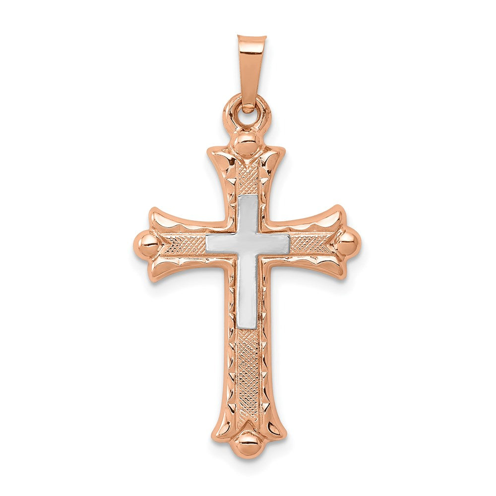 Casted;14K Two-tone;Textured;Polished & satin
