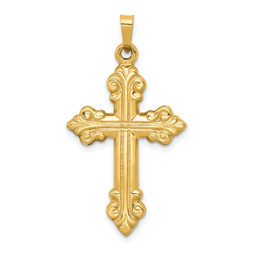 Casted;Polished;14k Yellow gold;Textured