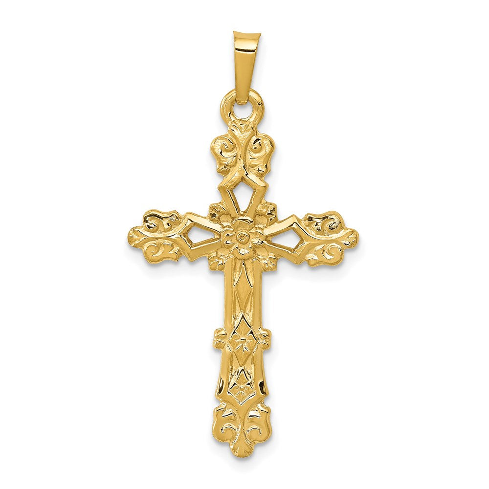Polished;14k Yellow gold;Flat back