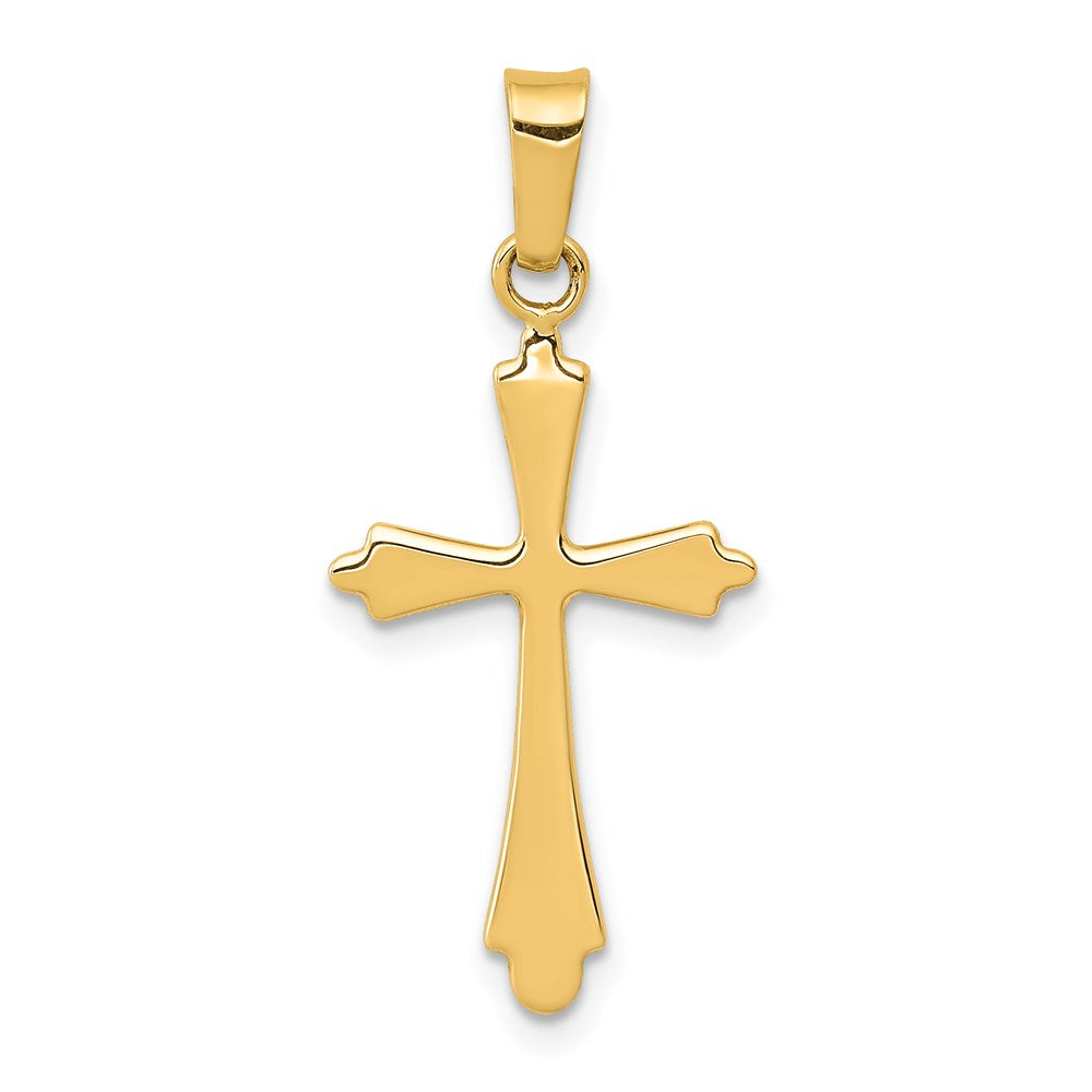Polished;14k Yellow gold;Flat back