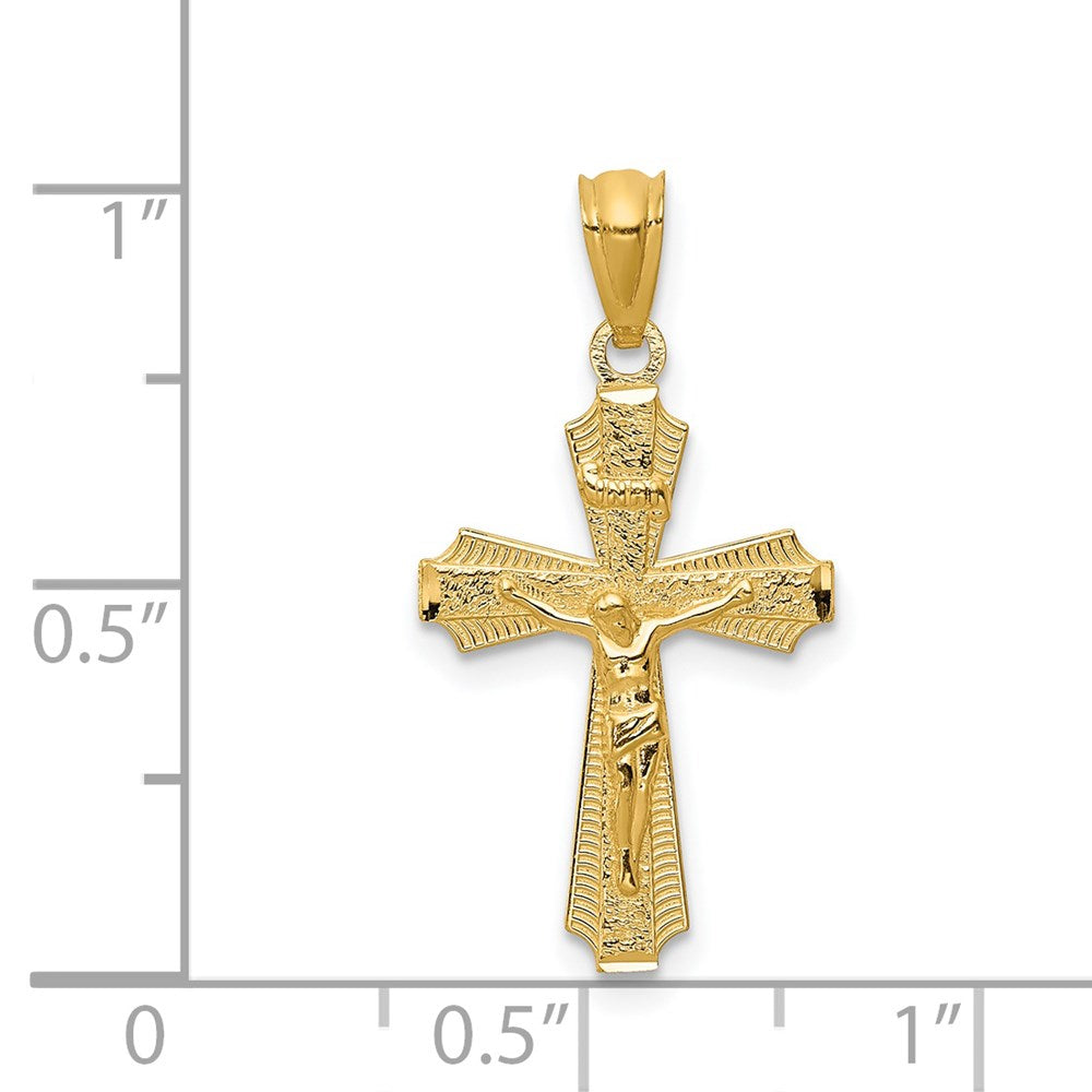 14k Polished Small Passion Crucifix Pendant