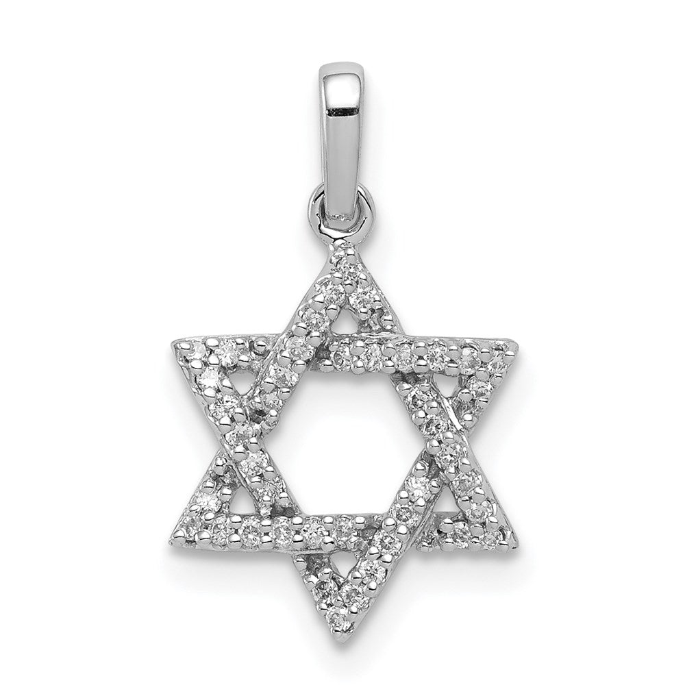 Solid;Casted;Polished;14K White gold;Diamond