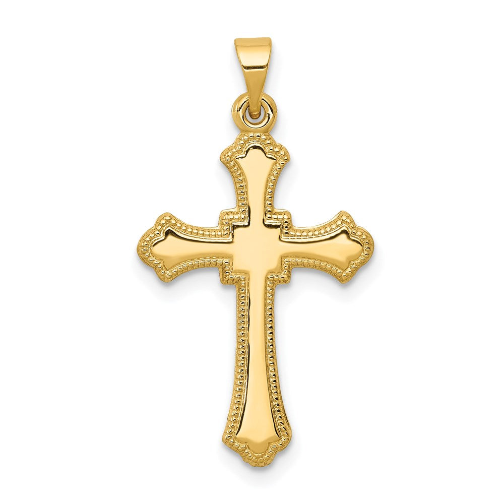 Solid;Casted;Polished;14k Yellow gold;Flat back;Satin Back