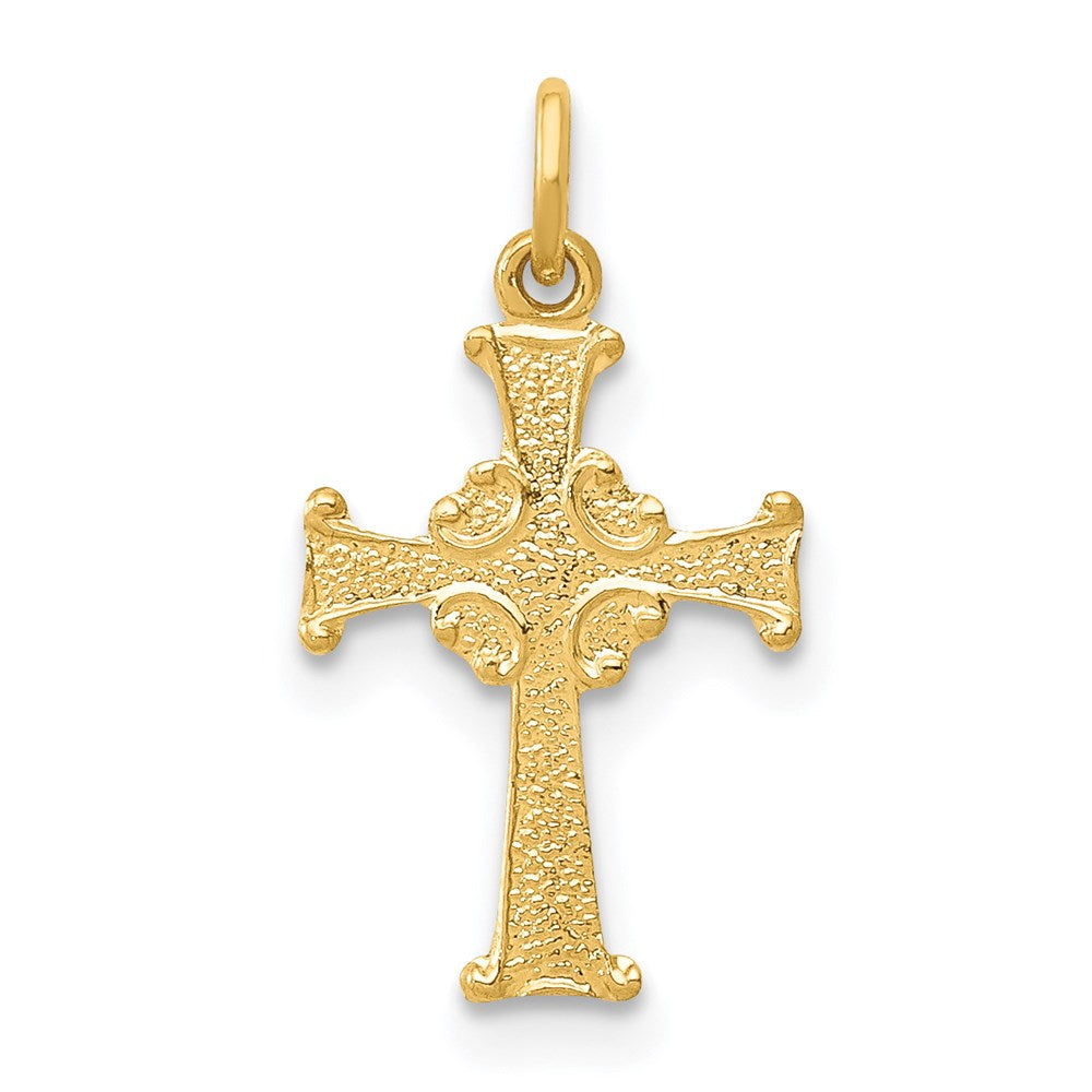 Solid;Polished;Die struck;14k Yellow gold;Flat back