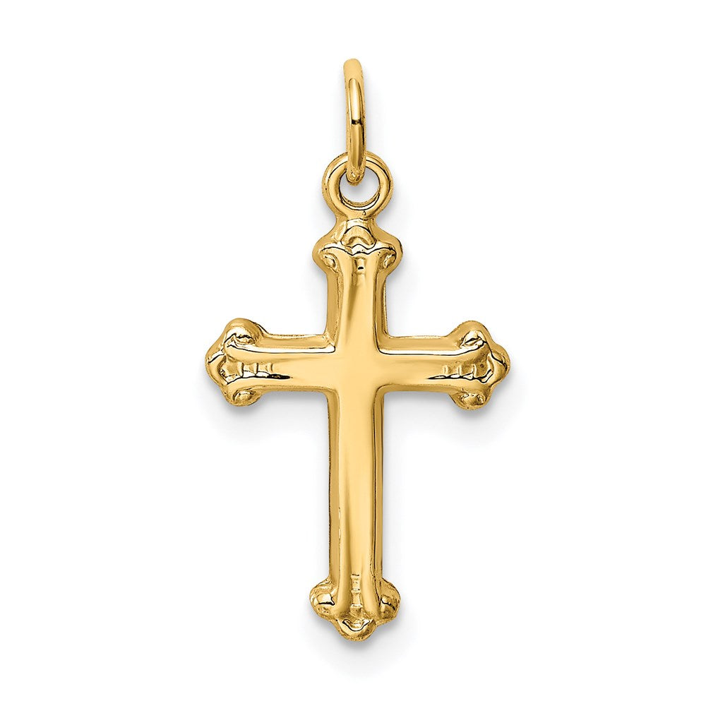 Solid;Casted;Polished;14k Yellow gold;Flat back;Engravable;Satin Back