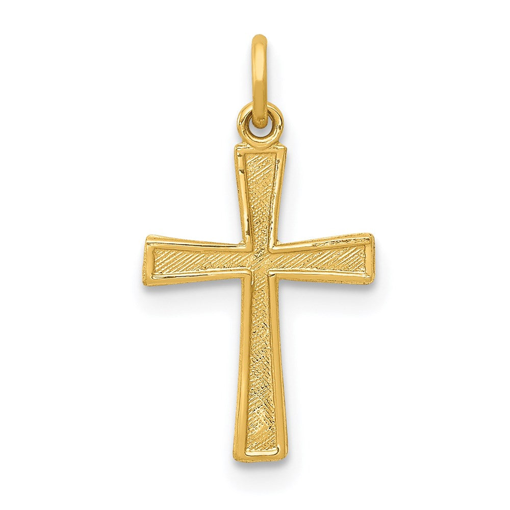 Solid;Polished;Die struck;14k Yellow gold;Flat back;Engravable