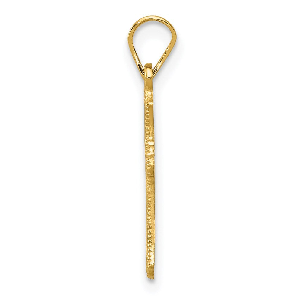 14k Budded Cross Charm
