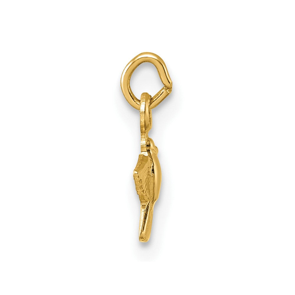 14k Polished Flying Dove Pendant