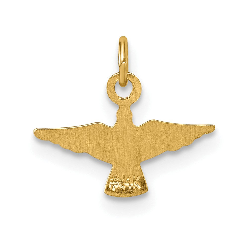 14k Polished Flying Dove Pendant