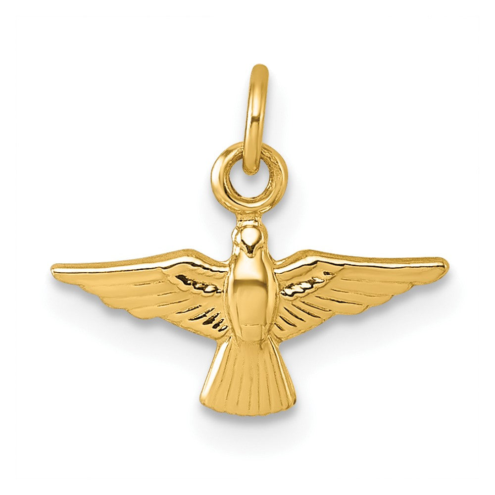 14k Polished Flying Dove Pendant