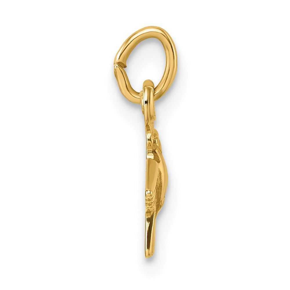 14k Polished Flying Dove Pendant