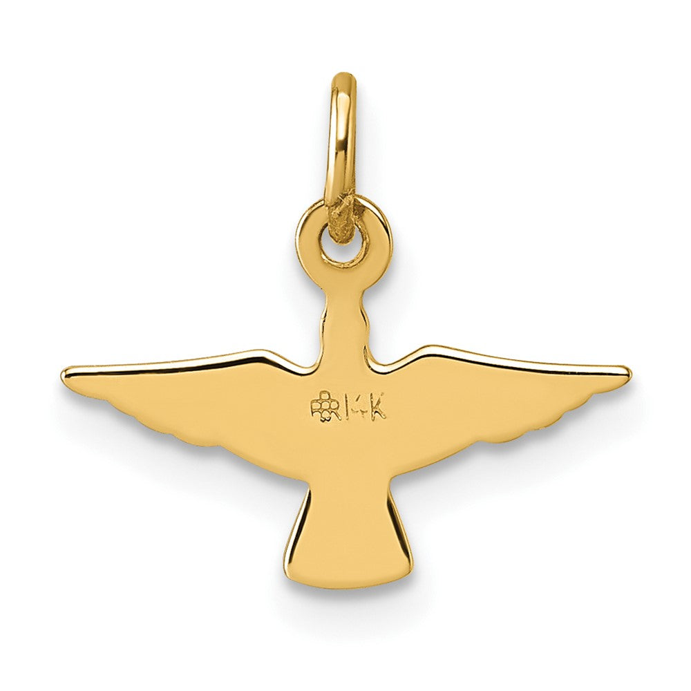 14k Polished Flying Dove Pendant